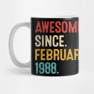 vintage february 1988 birthday Mug